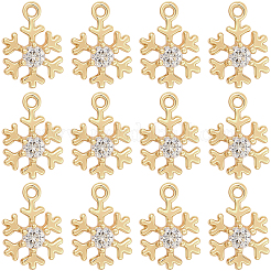 12шт латунные микропаве прозрачные кубические циркониевые подвески&nbsp;KK-BBC0021-53