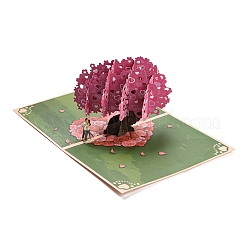 Прямоугольная 3d всплывающая бумажная открытка AJEW-F064-01B