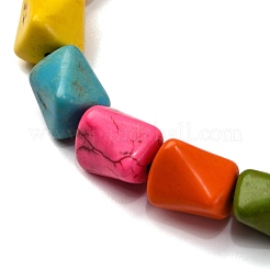 Синтетических нитей бирюзовые бусы G-C147-19