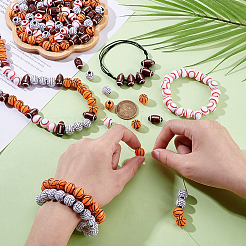 460 шт. 4 вида акриловых бусин в спортивном стиле&nbsp;MACR-GA0001-10