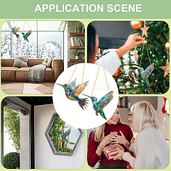 2шт 2 стиля акриловые подвесные ловцы солнца в виде птиц HJEW-CN0001-32