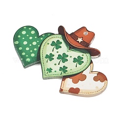 Непрозрачные акриловые подвески с принтом ко Дню Святого Патрика&nbsp;OACR-A045-05C