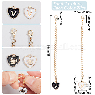 2 комплект подвесных украшений из эмалевого сплава HJEW-SC0001-56V-1