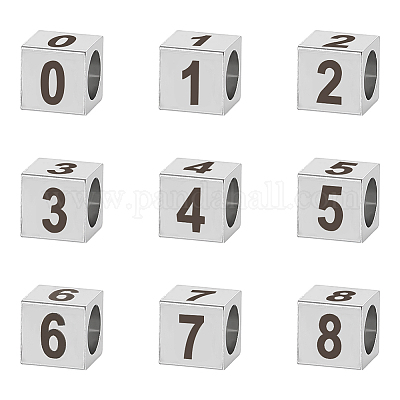 9 шт. 9 стиля 303 нержавеющая сталь европейские бусины STAS-UN0042-60-1