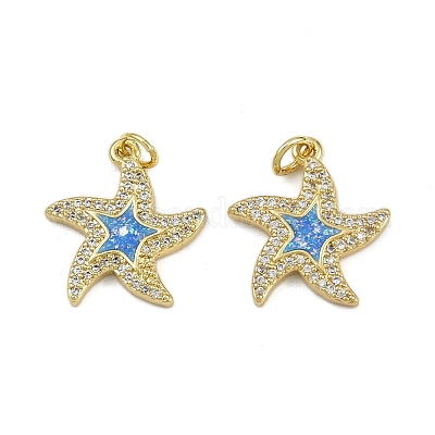 Латунные микропроволочные кубические циркониевые подвески из эмали KK-L249-04G-02-1