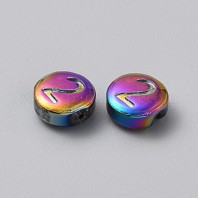 Гальванизированная стеклянная бусина GLAA-WH0042-12A-13-1