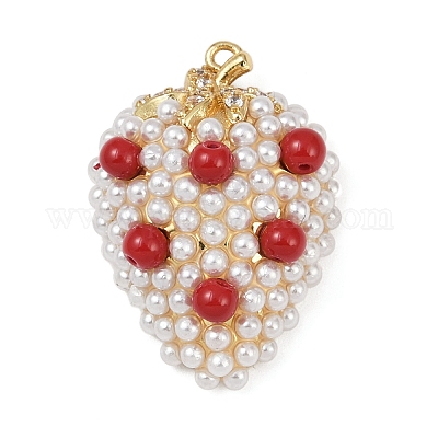 Латунные микропаве прозрачные подвески с фианитом KK-R224-01A-G-1