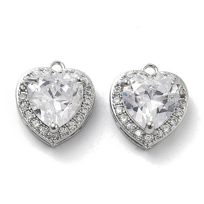 Латунные микропаве прозрачные подвески с фианитом KK-M102-26P-1