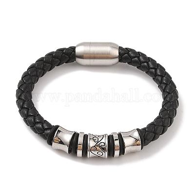 Плетеные браслеты из кожаного шнура из микрофибры BJEW-B096-13P-1