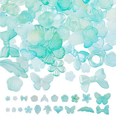 200 г прозрачных акриловых бусин OACR-NB0001-53D-1