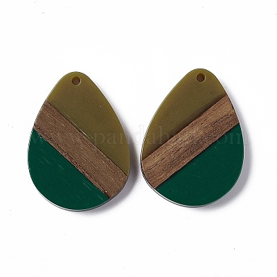 Подвески из непрозрачной смолы и ореха RESI-M027-04A-1