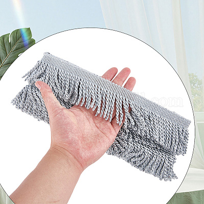 5 ярд полиэстеровых крученых лент с кисточками OCOR-WH20005-39D-1