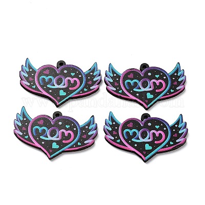 Деревянные подвески ко Дню матери WOOD-I012-01F-1