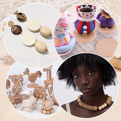 Деревянные круглые детали из бука WOOD-WH0119-05D-1