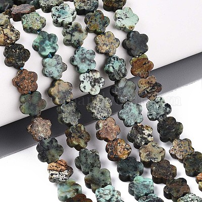 Бусы натуральная африканская бирюза (яшма) G-N257-24A-05-1