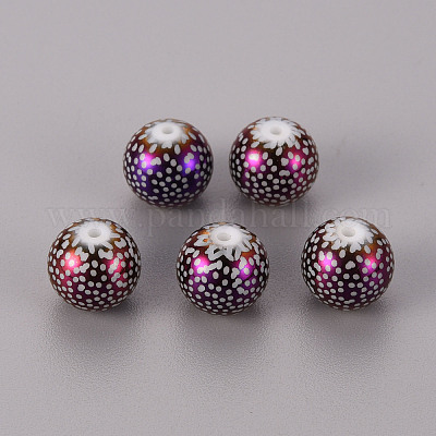 Гальванические стеклянные бусины EGLA-Q123-009C-1