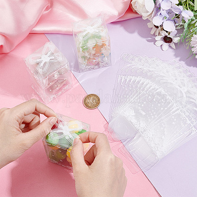 Складные прозрачные ящики для хранения из ПВХ CON-WH0095-63-1