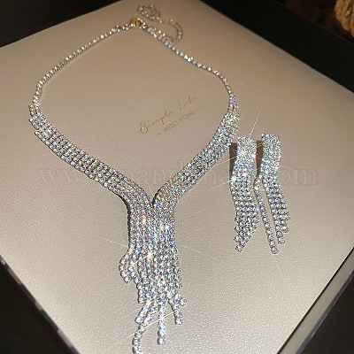 Латунные кисточки со стразами ювелирные наборы WGFAAA4-02-1