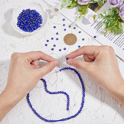 4 нить бусины лэмпворк ручной работы LAMP-DC0001-14-1