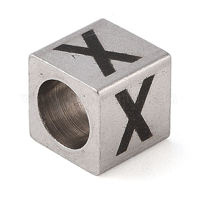 Европейские бусины из нержавеющей стали 201 STAS-M058-01X-P-1