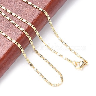 Латунь цепи ожерелья MAK-L009-17G-1