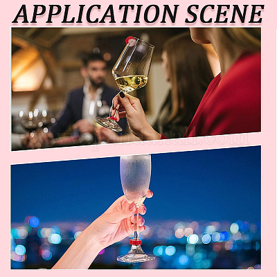 1 набор силиконовых подвесок для бокалов вина AJEW-GF0007-56-1