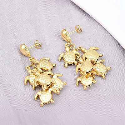 Серьги-гвоздики из нержавеющей стали 304 EJEW-P325-05D-G-1