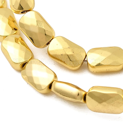 Стеклянные бусины с гальваническим покрытием  EGLA-F166-18-1