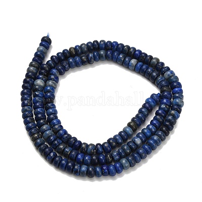 Нитки бусины из натурального ляписа-лазури G-L635-A33-4x2mm-01-1