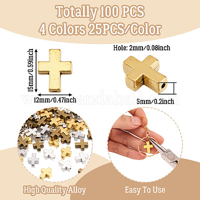 100 шт. 4-х цветные бусины из сплава в тибетском стиле TIBEB-CD0001-05-1