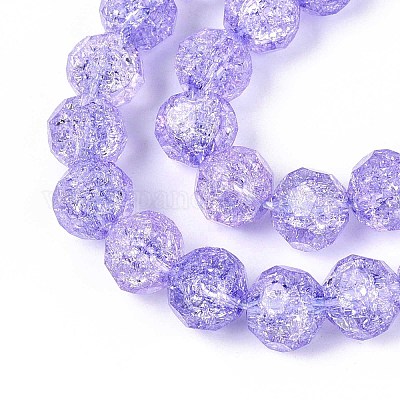 Прозрачные треск стекла бисер нитей GLAA-N053-10mm-05-1