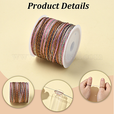 4 рулон 4-цветного сегментно окрашенного круглого нейлонового шнура с китайским узлом WCOR-SC0001-02B-1