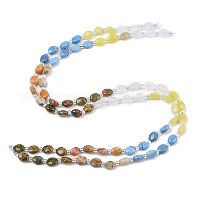 Нити из натурального сумасшедшего агата&nbsp;G-Z135-A03-1