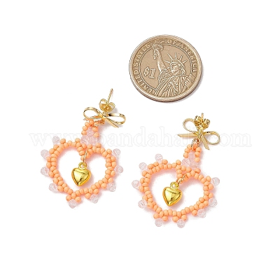 Стеклянные бусины EJEW-MZ00396-02-1