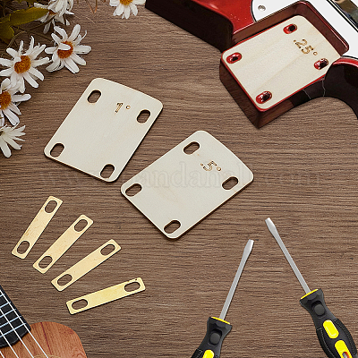 3шт деревянные прокладки для шеи гитары AJEW-FG0007-90-1