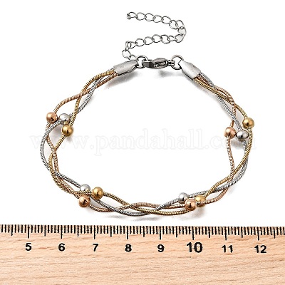 Браслеты-спутнички из нержавеющей стали 304 BJEW-Z106-02A-1