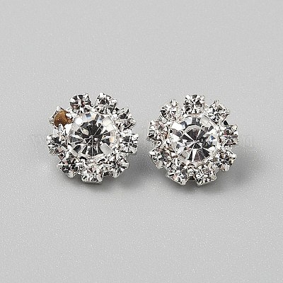 Латунные кнопки со стразами DIY-WH0320-76B-1