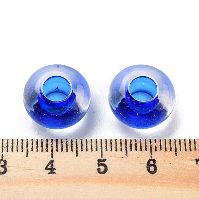 Прозрачного акрилового Европейский бисером TACR-P009-C01-08-1