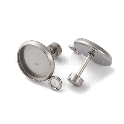 Фурнитура для сережек-гвоздиков из нержавеющей стали 304 STAS-WH0042-03P-NR-1
