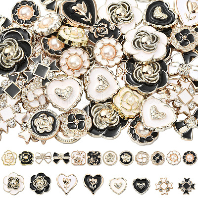 80 шт. 20 стиля эмалевых смоляных кабошонов CRES-SP0001-09-1