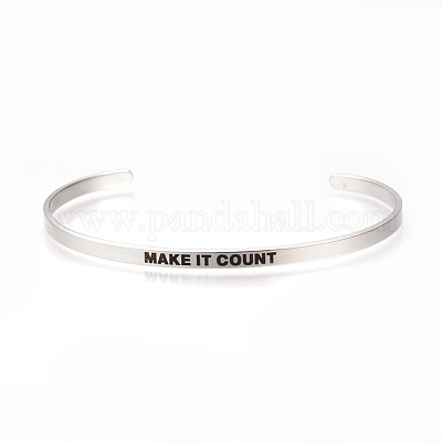 Браслеты-манжеты из нержавеющей стали 201 BJEW-Q685-06-1