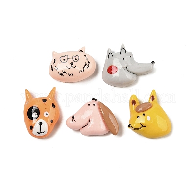 Симпатичные кабошоны из смолы с животными CRES-E003-06-1