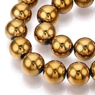 Немагнитные синтетический гематит бисер пряди G-S096-10mm-2-1