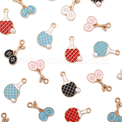 40шт 8 стиля подвески из сплава с эмалью ENAM-FS0002-54-1
