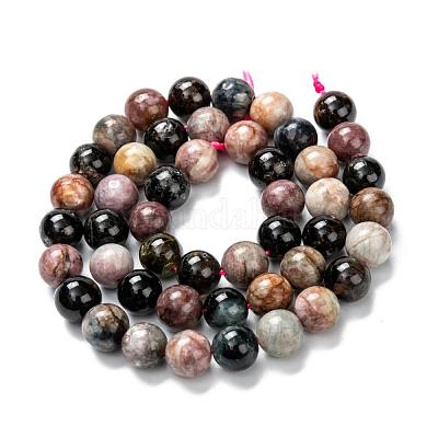 Естественно турмалин круглый шарик нити G-I162-01-8mm-1