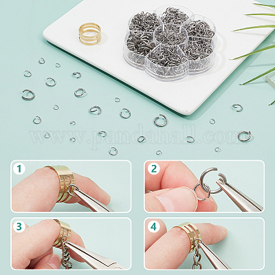 1255 шт. 7 открытых соединительных кольца из нержавеющей стали 304 DIY-AR0003-69-1