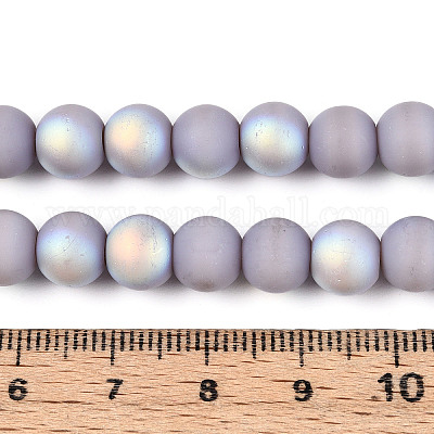 Нити из матовых непрозрачных стеклянных бусин GLAA-T032-P8mm-MBB07-1