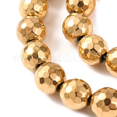 Гальванические нити из синтетических немагнитных гематитовых бусин G-H027-B01-05-1