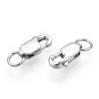 925 застежка-когти из стерлингового серебра с родиевым покрытием STER-T004-83P-1