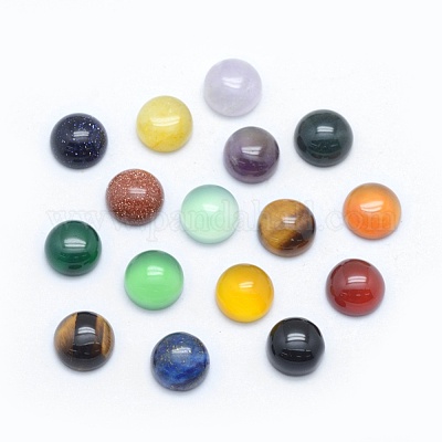 Натуральные и синтетические смешанные каменные кабошоны G-E492-H-01-1